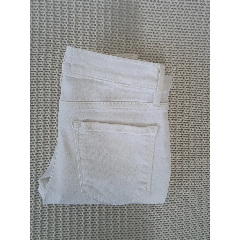 FRAME NWOT Le Skinny de Jeanne Blanc Distressed Jeans 26x29 USA Made‎ $228